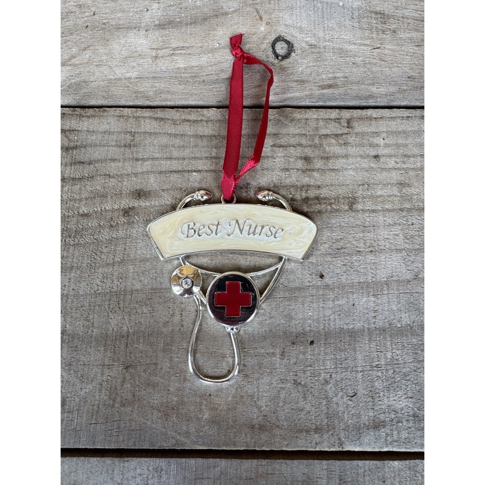 Harvey‎ Lewis Best Nurse Pendant With Swarovski Crystal  Nurse Cap Stethosco